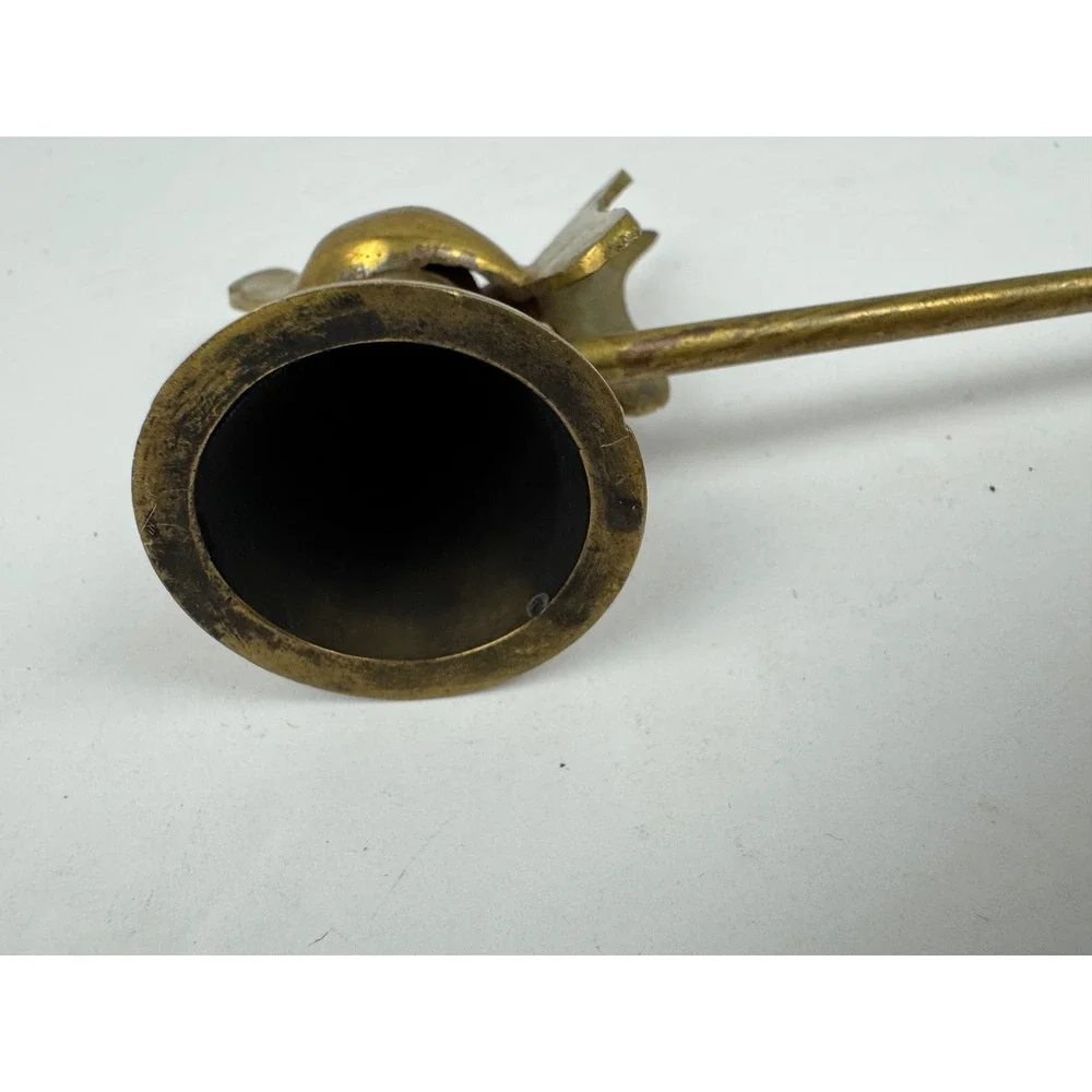 Vintage Brass Angel Candle Holder and Snuffer Set Made in India Gold Taper 2pc